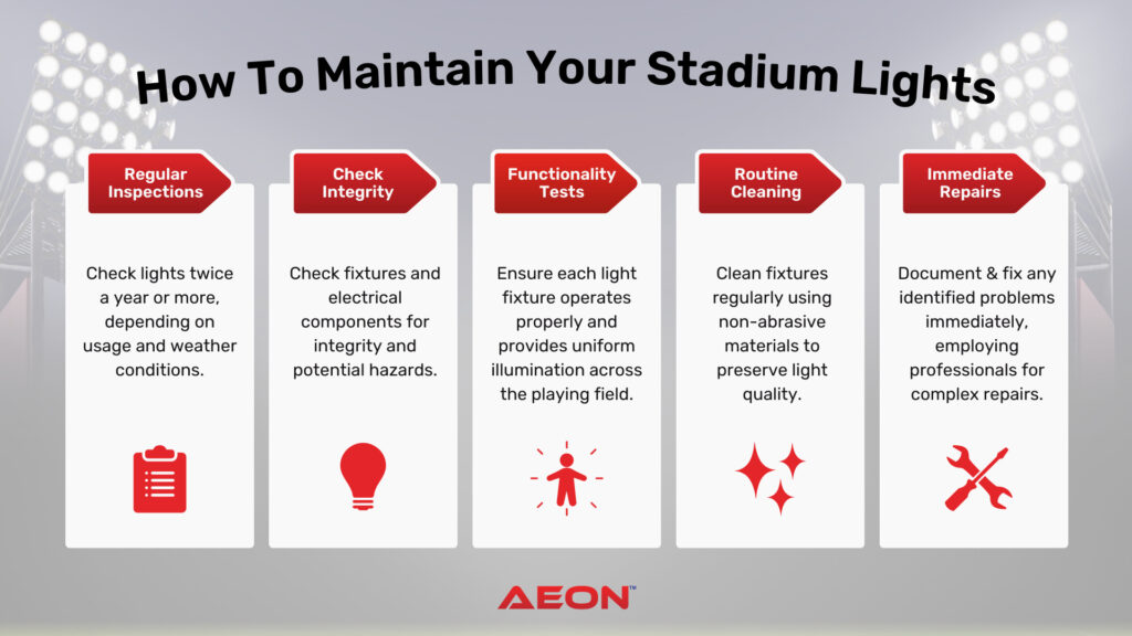 stadium lighting maintenance tips